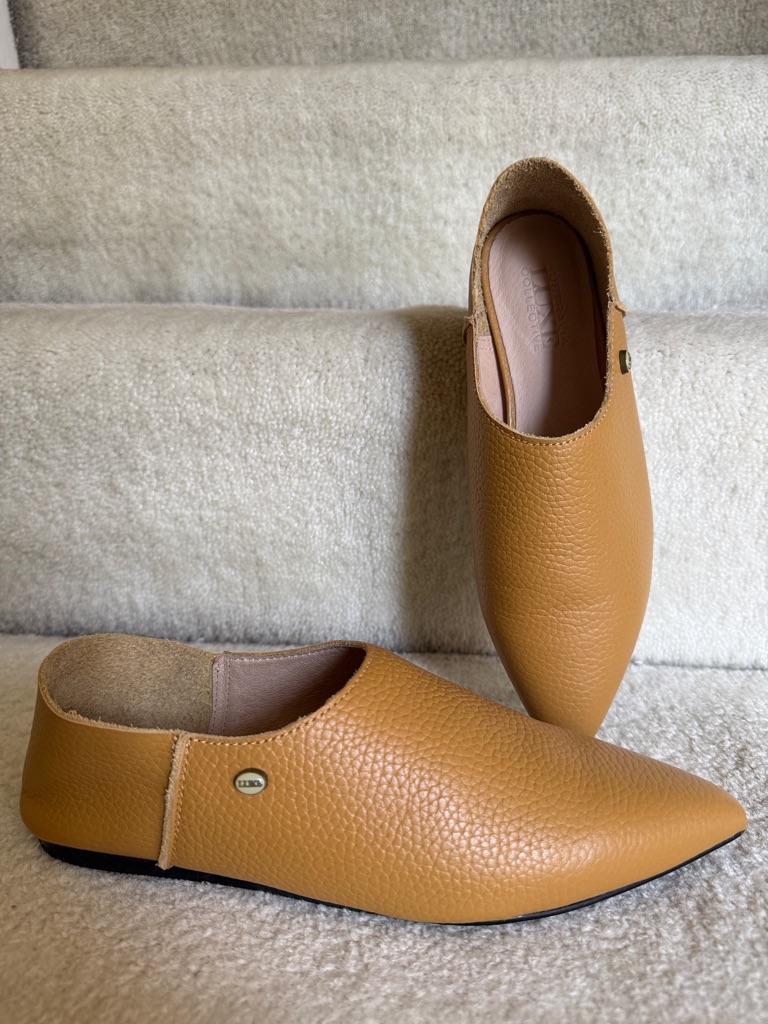 Australia Luxe Collective Tan Leather Pointed Toe Flats